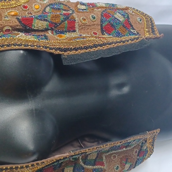 Royal Collections Vintage Beautiful beaded silk vest, Heavy, Sz M - Picture 4 of 5